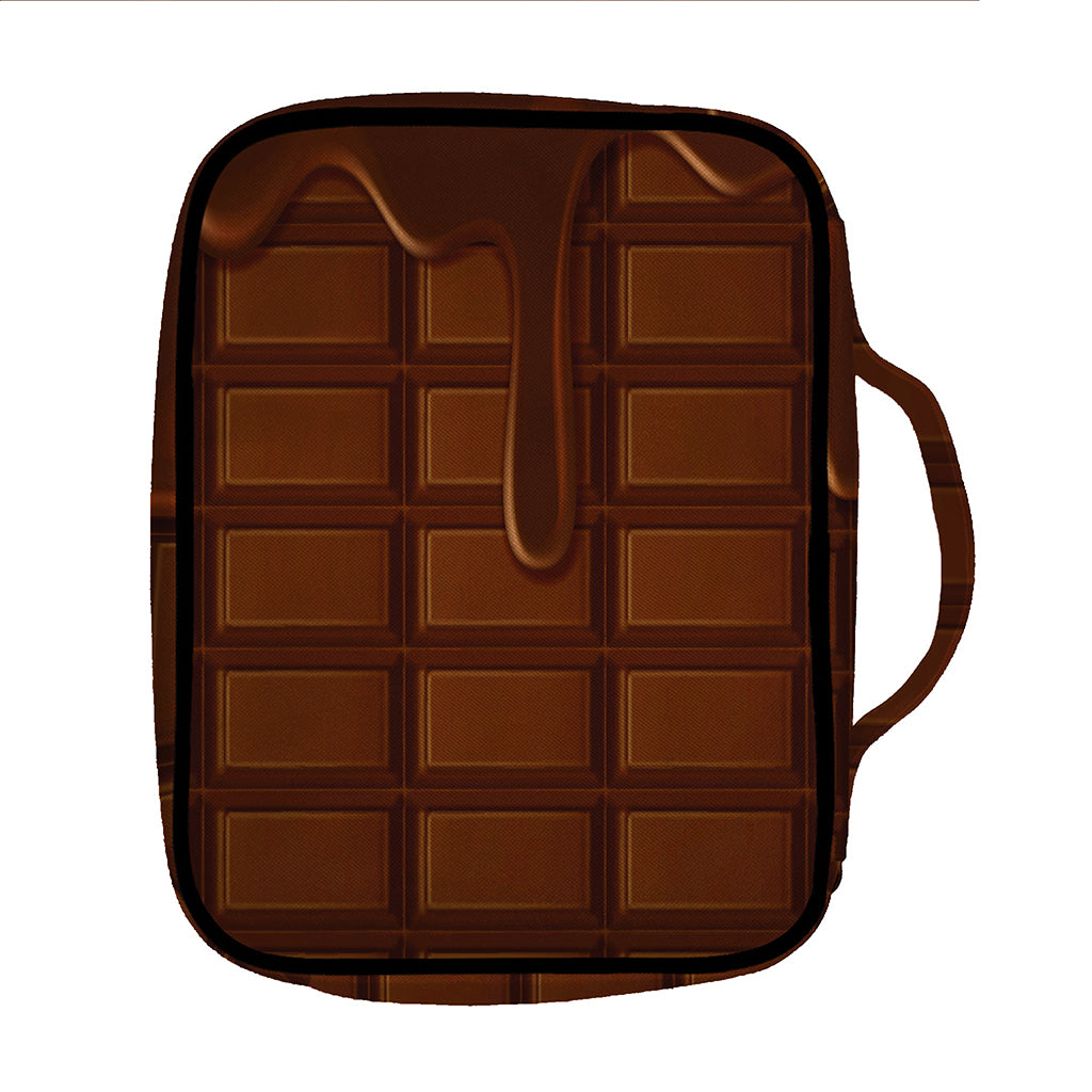 Chocolate Print Front Pocket Bible Bag