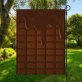 Chocolate Print Garden Flag