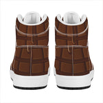 Chocolate Print High Top Leather Sneakers