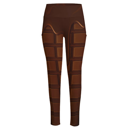 Chocolate Print High-Waisted Pocket Leggings