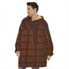 Chocolate Print Hoodie Blanket