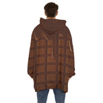 Chocolate Print Hoodie Blanket