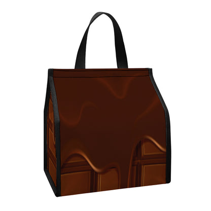 Chocolate Print Insulated Lunch Tote