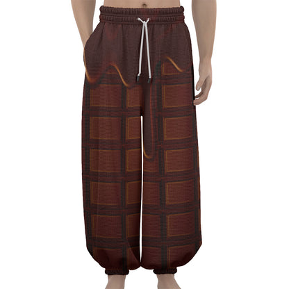 Chocolate Print Lantern Pants