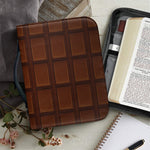 Chocolate Print Leather Bible Cover
