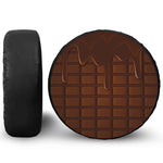 Chocolate Print Leather Spare Tire Cover