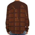 Chocolate Print Long Sleeve Baseball Jersey