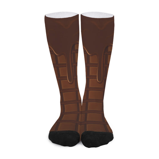 Chocolate Print Long Socks