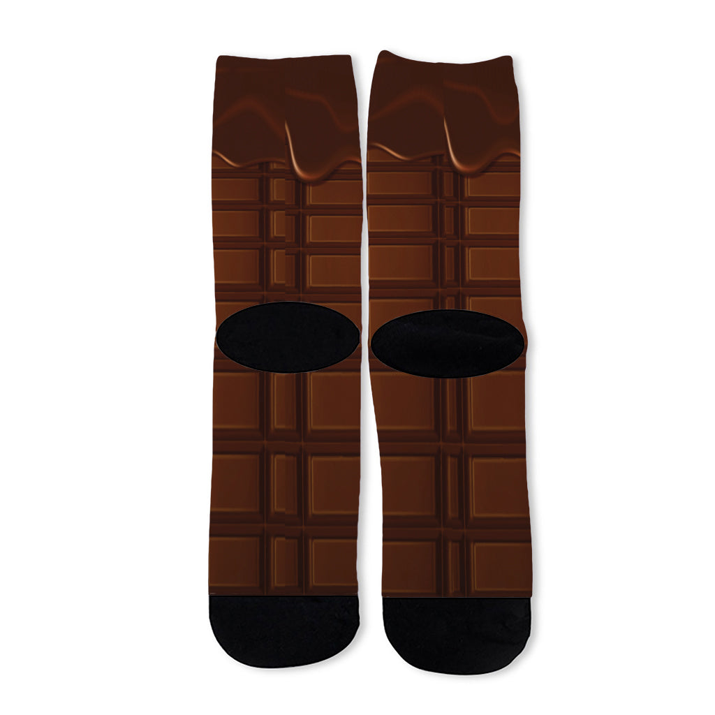 Chocolate Print Long Socks