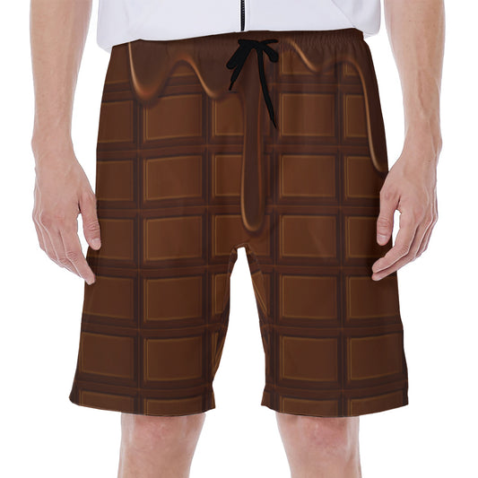 Chocolate Print Men's Beach Shorts