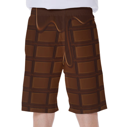 Chocolate Print Men's Beach Shorts