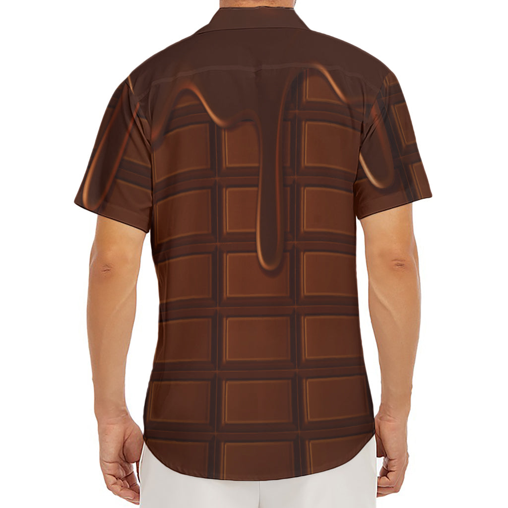 Chocolate Print Men's Deep V-Neck Shirt