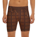 Chocolate Print Men's Long Boxer Briefs