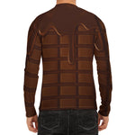 Chocolate Print Men's Long Sleeve Rash Guard