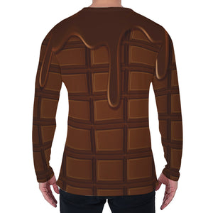 Chocolate Print Men's Long Sleeve T-Shirt