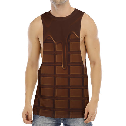 Chocolate Print Men's Muscle Tank Top