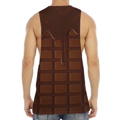 Chocolate Print Men's Muscle Tank Top