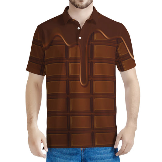 Chocolate Print Men's Polo Shirt