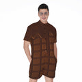 Chocolate Print Men's Romper