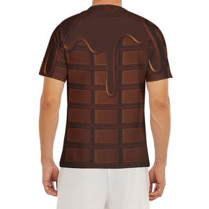 Chocolate Print Men's Short Sleeve Rash Guard