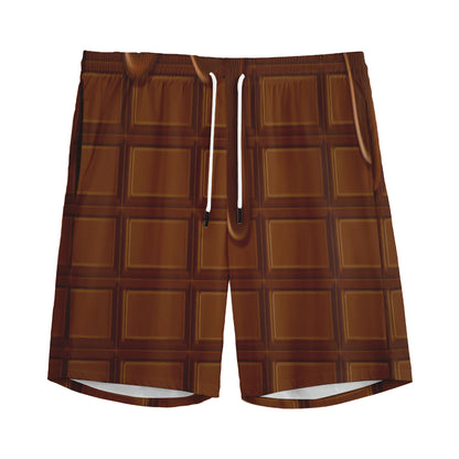 Chocolate Print Men's Sports Shorts