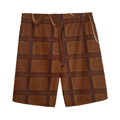 Chocolate Print Men's Sports Shorts