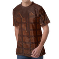 Chocolate Print Men's Velvet T-Shirt