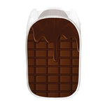 Chocolate Print Mesh Laundry Hamper
