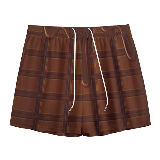Chocolate Print Mesh Shorts