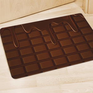 Chocolate Print Polyester Doormat