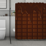 Chocolate Print Polyester Shower Curtain