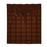 Chocolate Print Polyester Shower Curtain