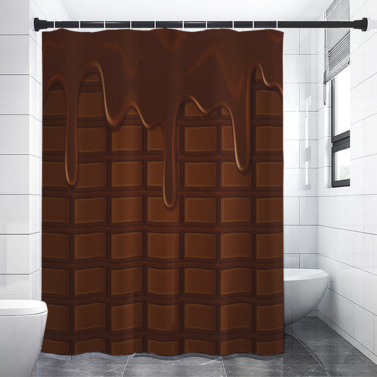 Chocolate Print Premium Shower Curtain