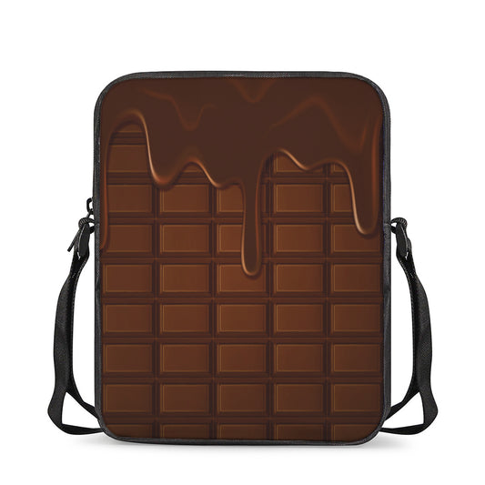 Chocolate Print Rectangular Crossbody Bag