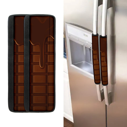 Chocolate Print Refrigerator Handle Covers