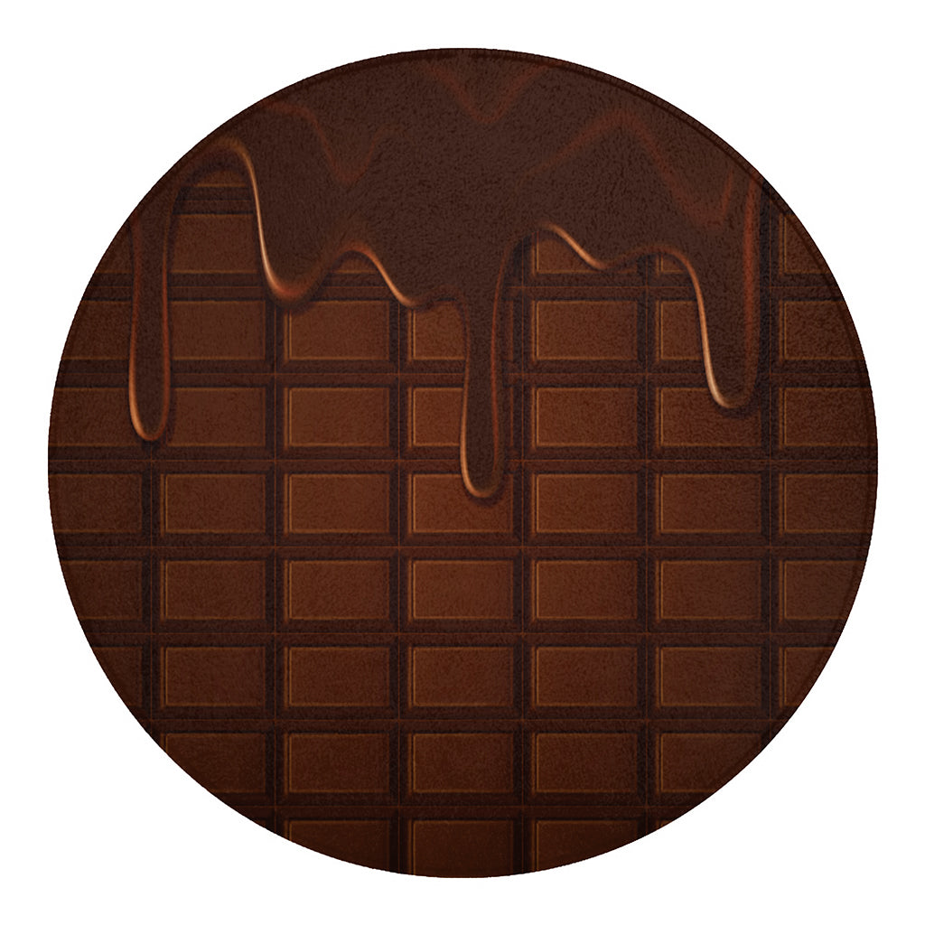 Chocolate Print Round Blanket