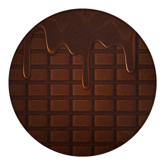 Chocolate Print Round Blanket
