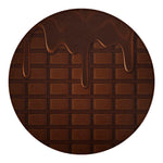 Chocolate Print Round Blanket