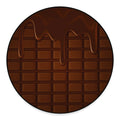 Chocolate Print Round Floor Mat
