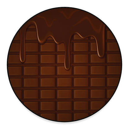 Chocolate Print Round Floor Mat