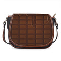 Chocolate Print Saddle Bag