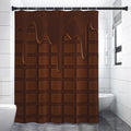 Chocolate Print Shower Curtain