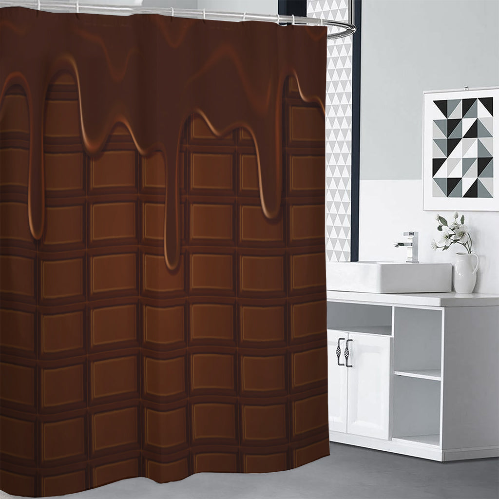 Chocolate Print Shower Curtain