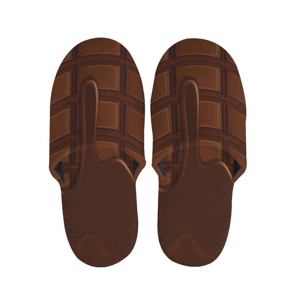 Chocolate Print Slippers