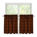 Chocolate Print Tier Curtains