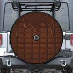 Chocolate Print Tire Cover With Camera Hole