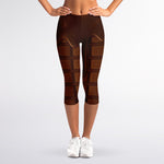 Chocolate Print Women's Capri Leggings