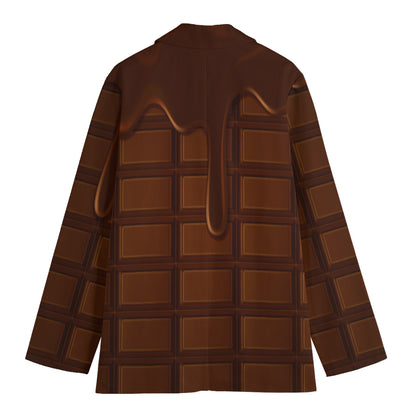 Chocolate Print Women's Cotton Blazer