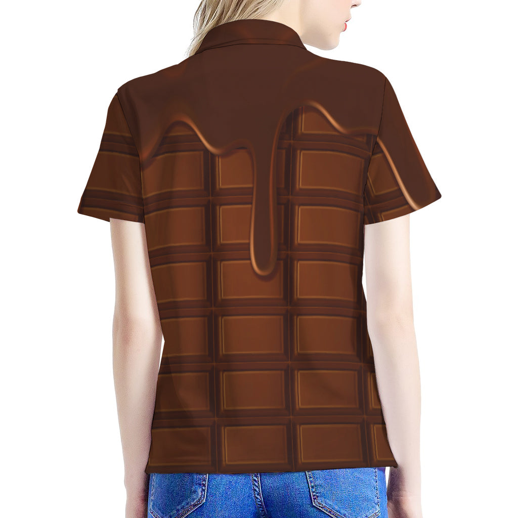 Chocolate Print Women's Polo Shirt