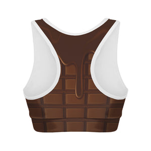 Chocolate Print Women's Sports Bra